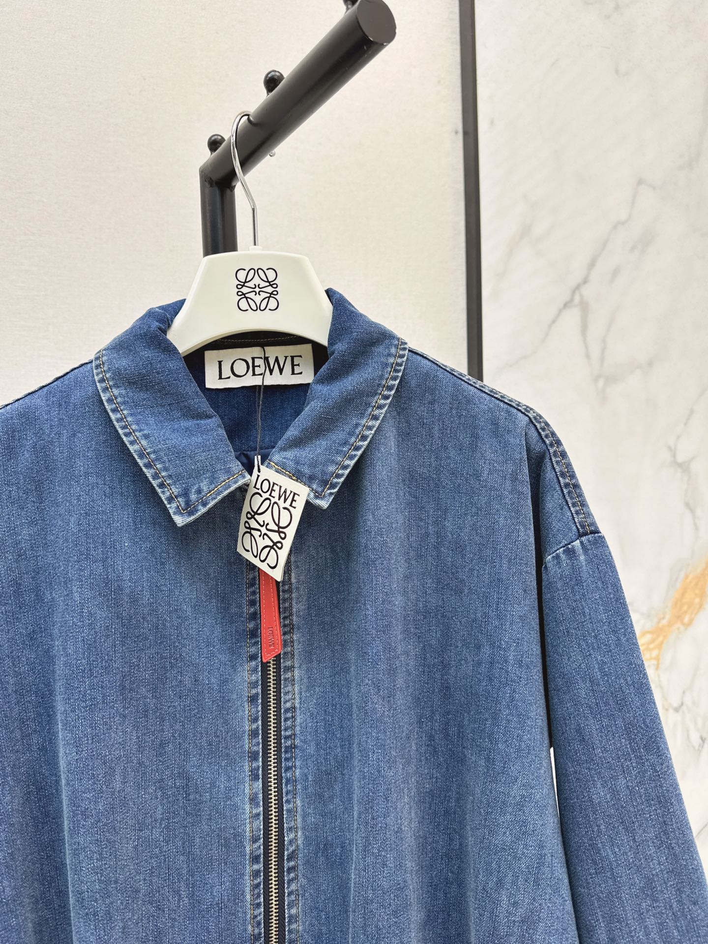 25ss pleated denim jacket