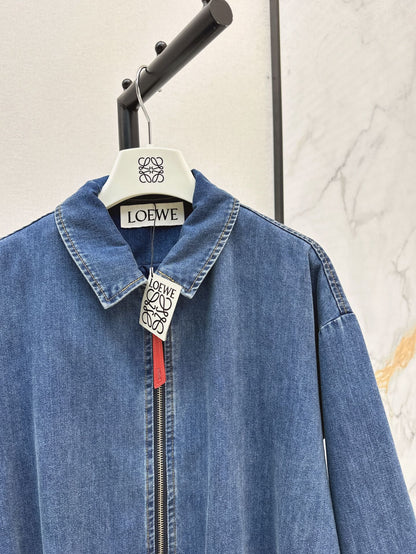 25ss pleated denim jacket