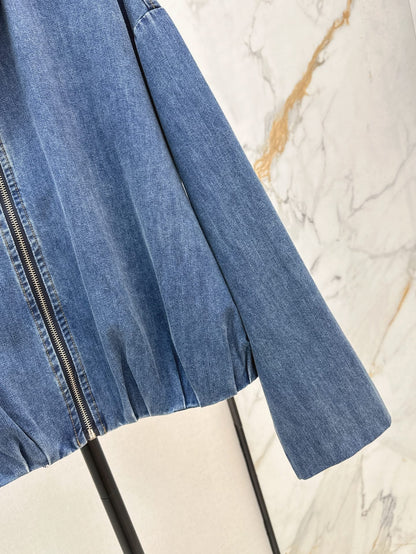 25ss pleated denim jacket