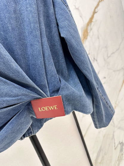 25ss pleated denim jacket