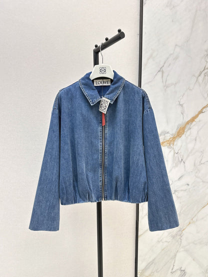 25ss pleated denim jacket