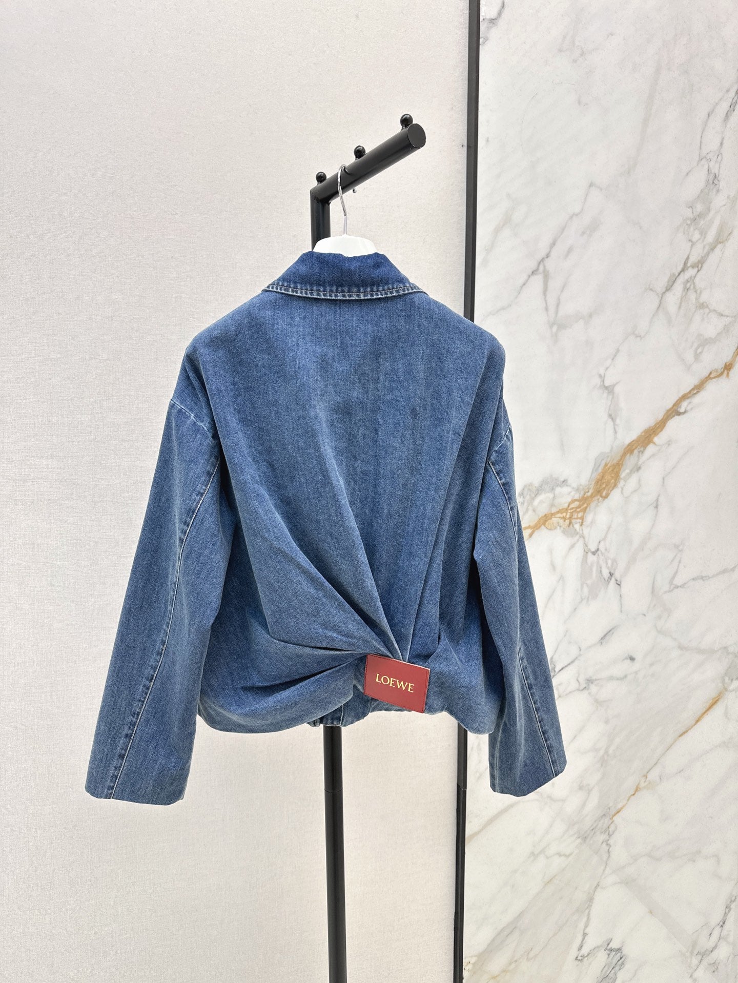 25ss pleated denim jacket