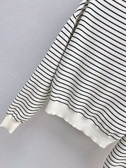 25SS Off-shoulder knitted shirt