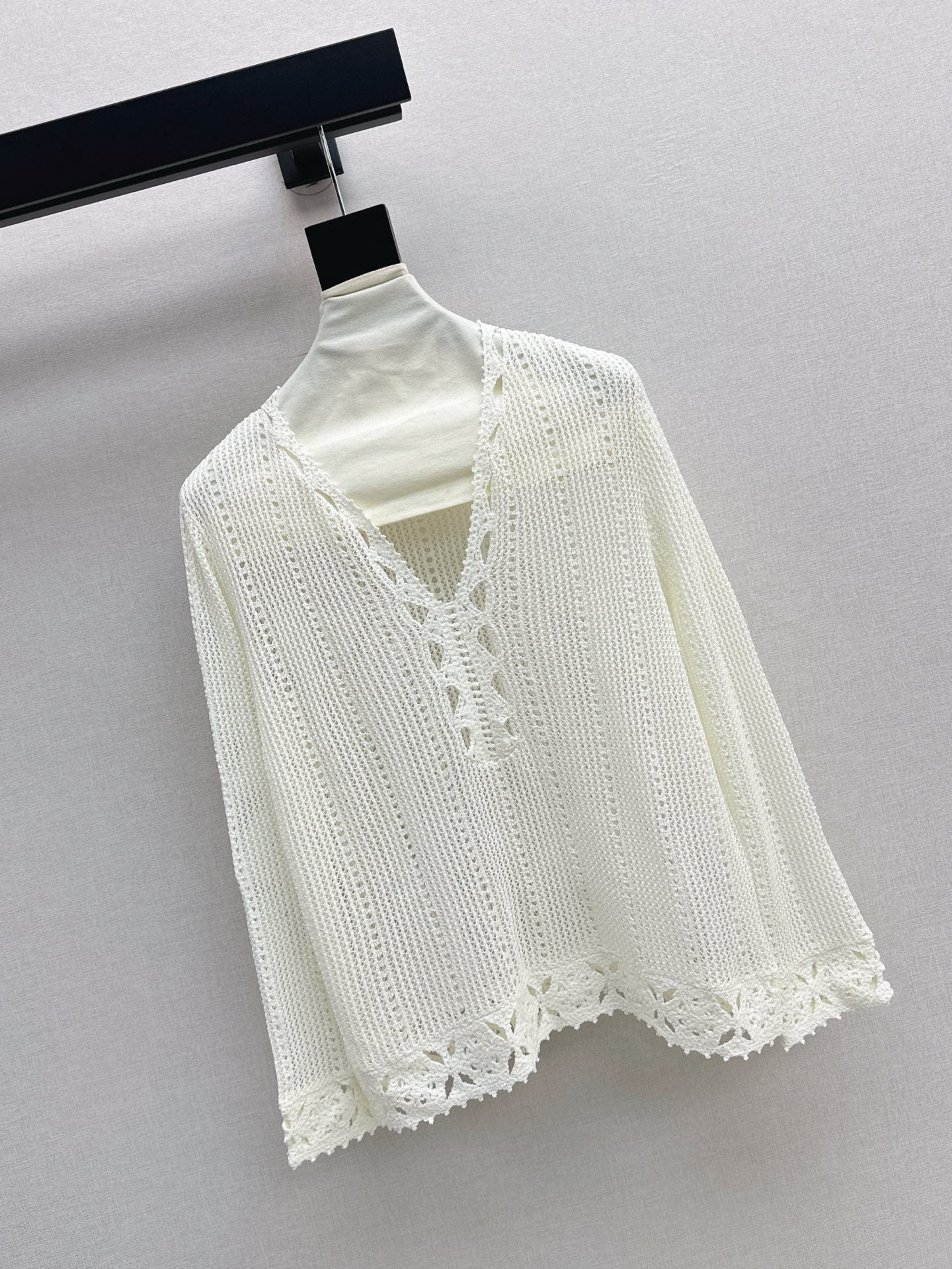 25ss hollow knitted shirt