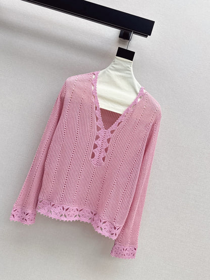 25ss hollow knitted shirt