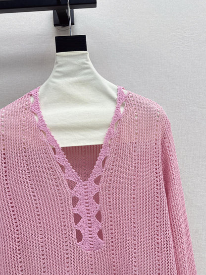 25ss hollow knitted shirt