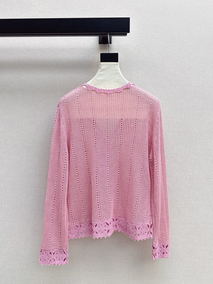 25ss hollow knitted shirt