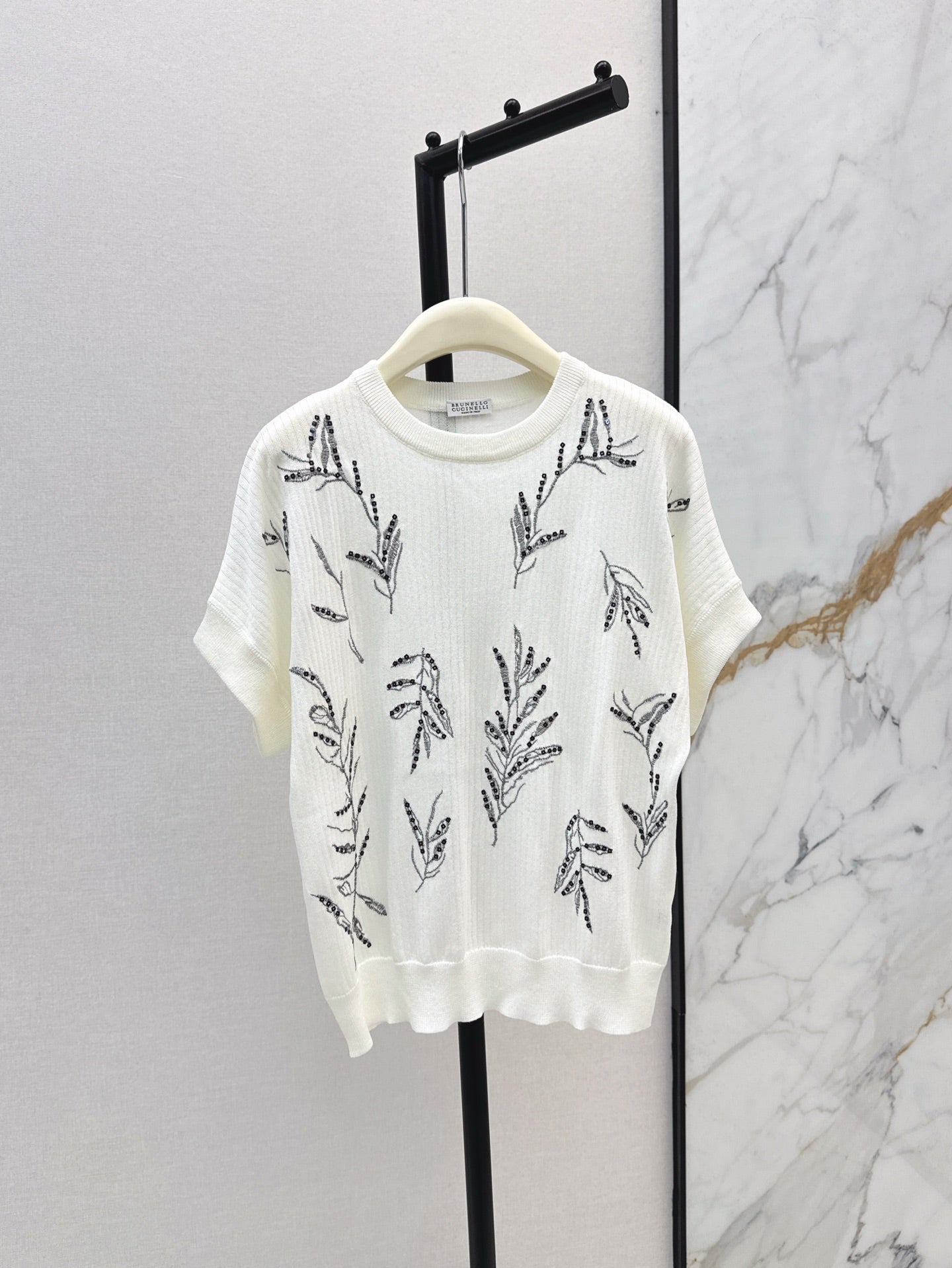 25ss beaded t-shirt
