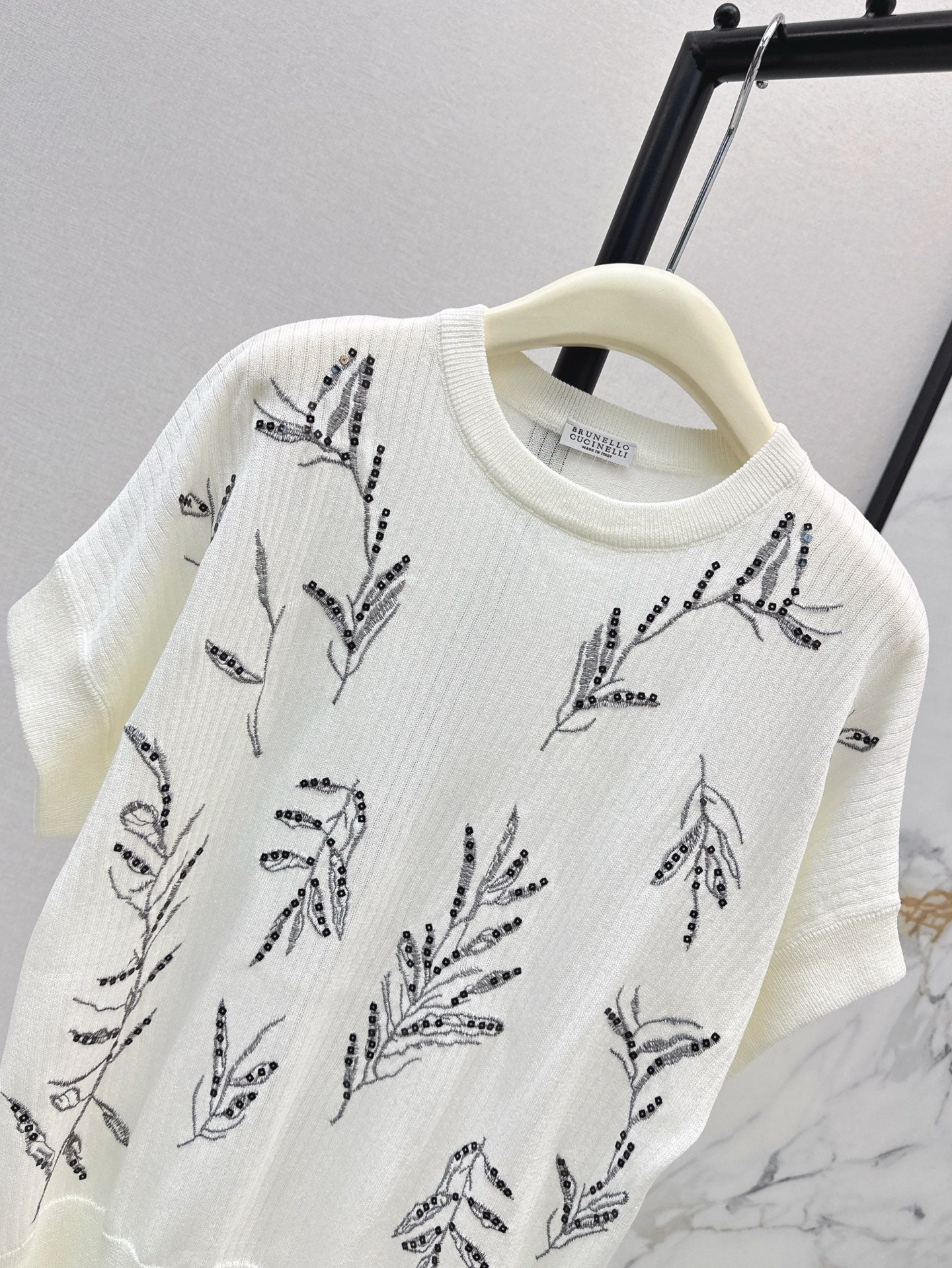 25ss beaded t-shirt