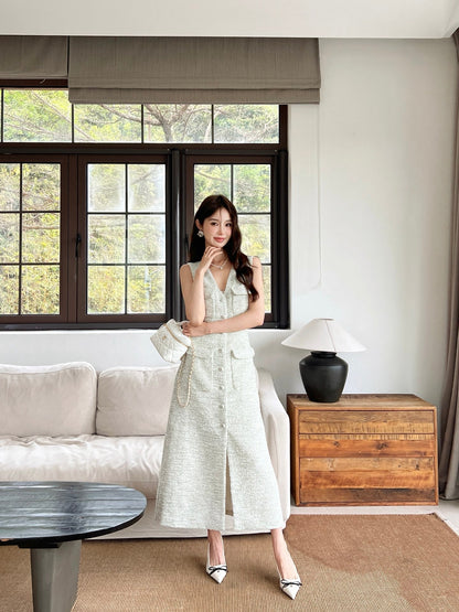 25ss woven shirt dress