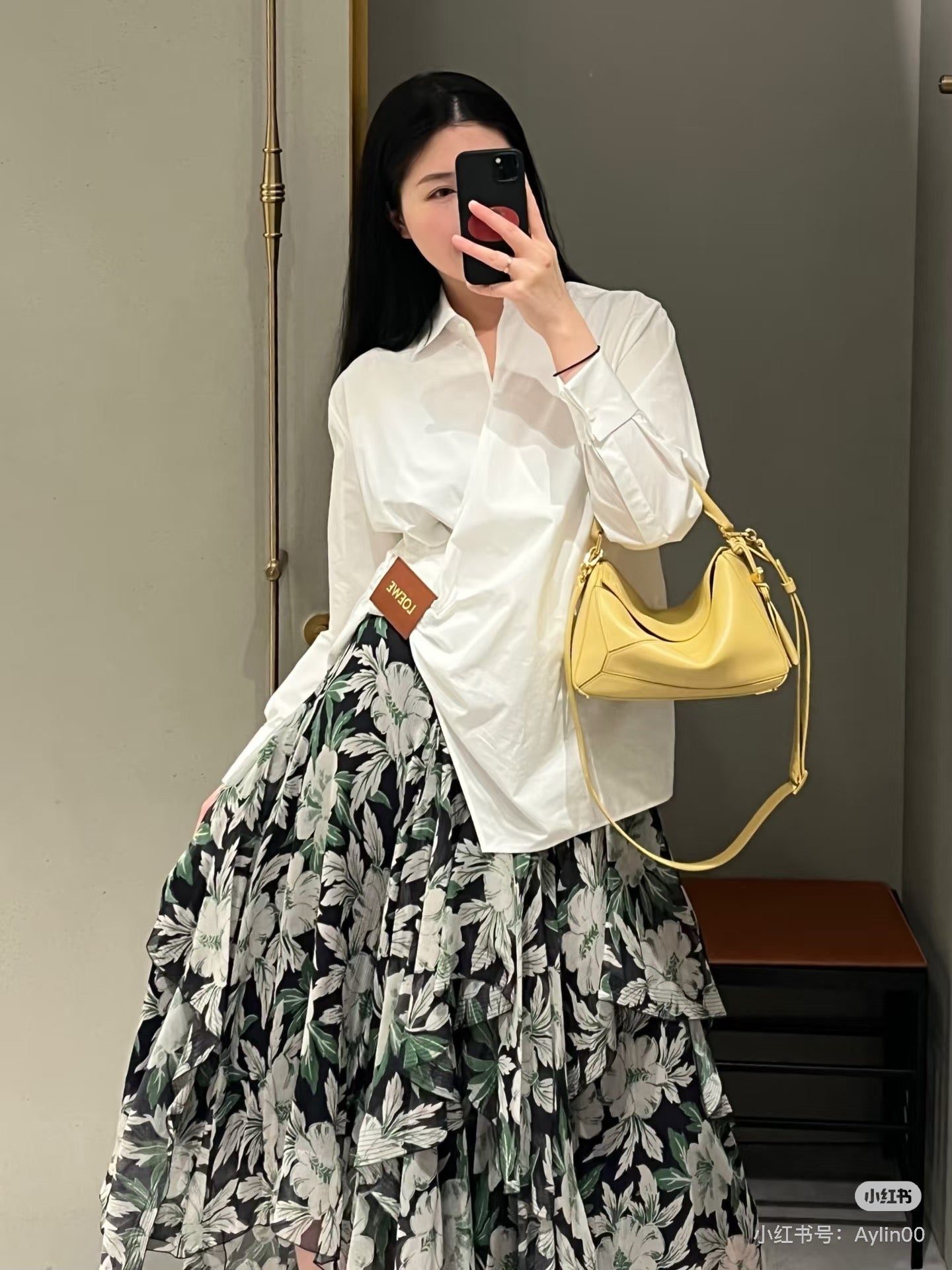 25ss printed skirt