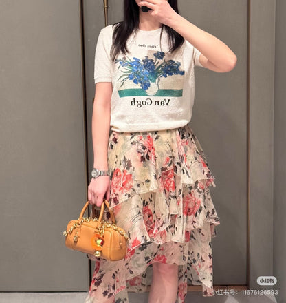 25ss printed skirt