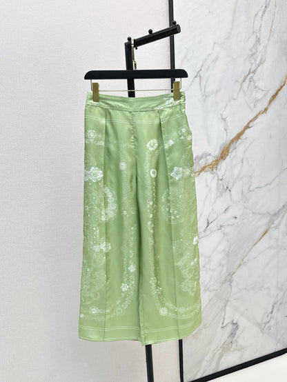 25ss silk wide-leg pants