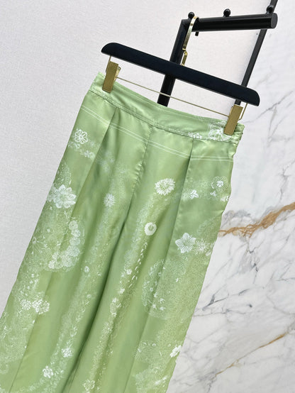 25ss silk wide-leg pants