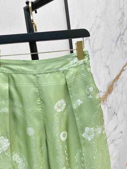 25ss silk wide-leg pants