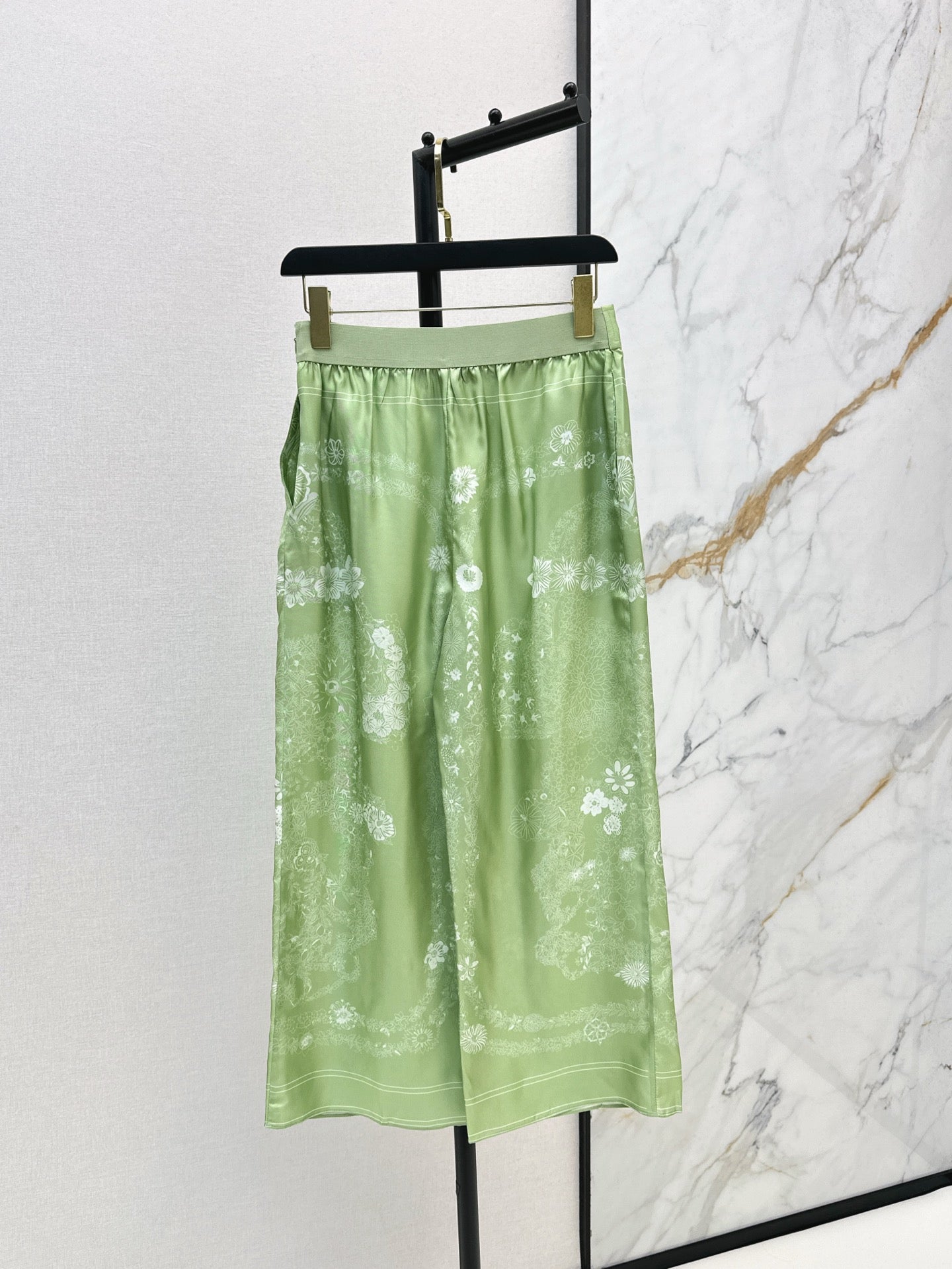 25ss silk wide-leg pants