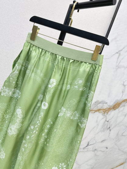 25ss silk wide-leg pants