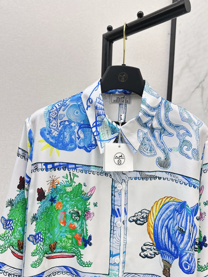 25ss silk shirt dress