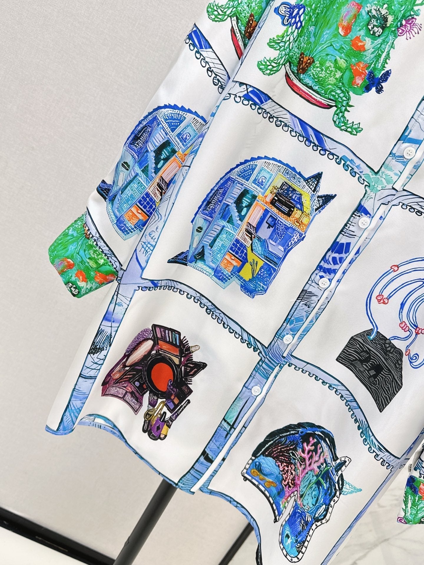 25ss silk shirt dress