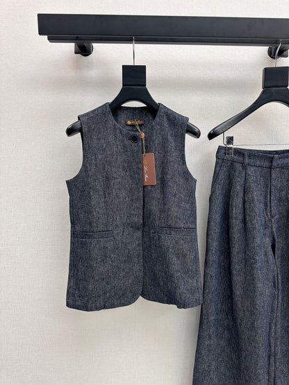 Lo 25ss linen vest set