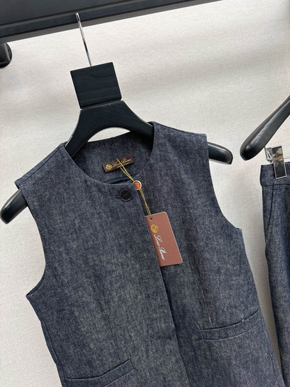 Lo 25ss linen vest set