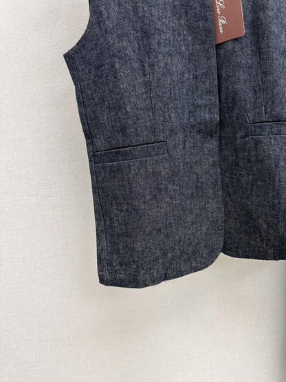 Lo 25ss linen vest set