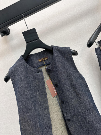 Lo 25ss linen vest set