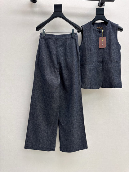 Lo 25ss linen vest set