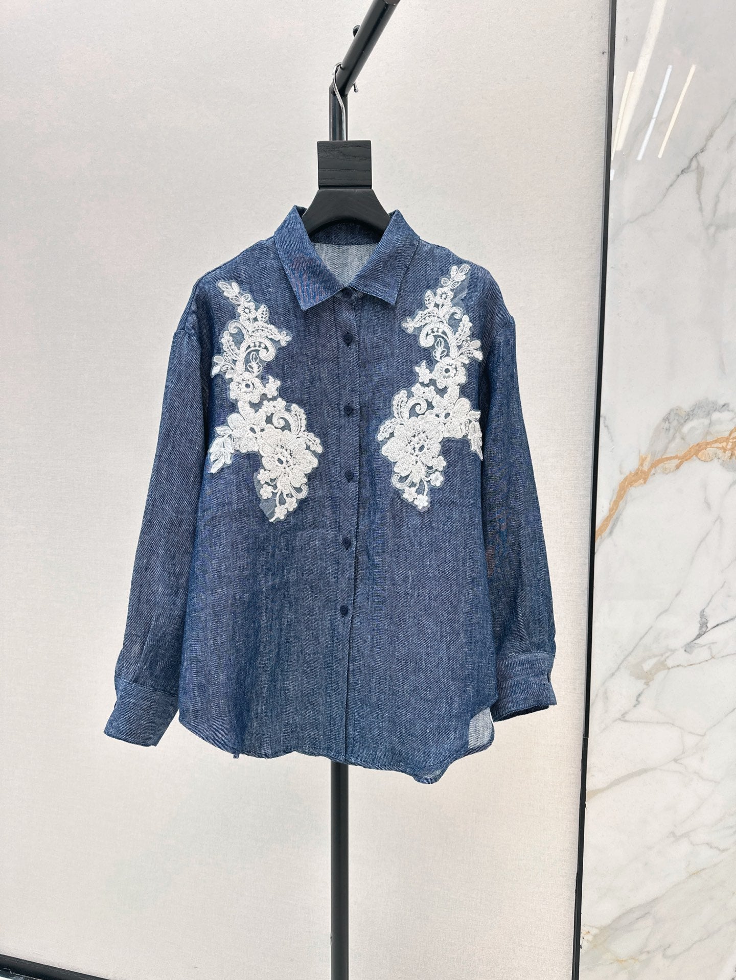25ss linen embroidered shirt