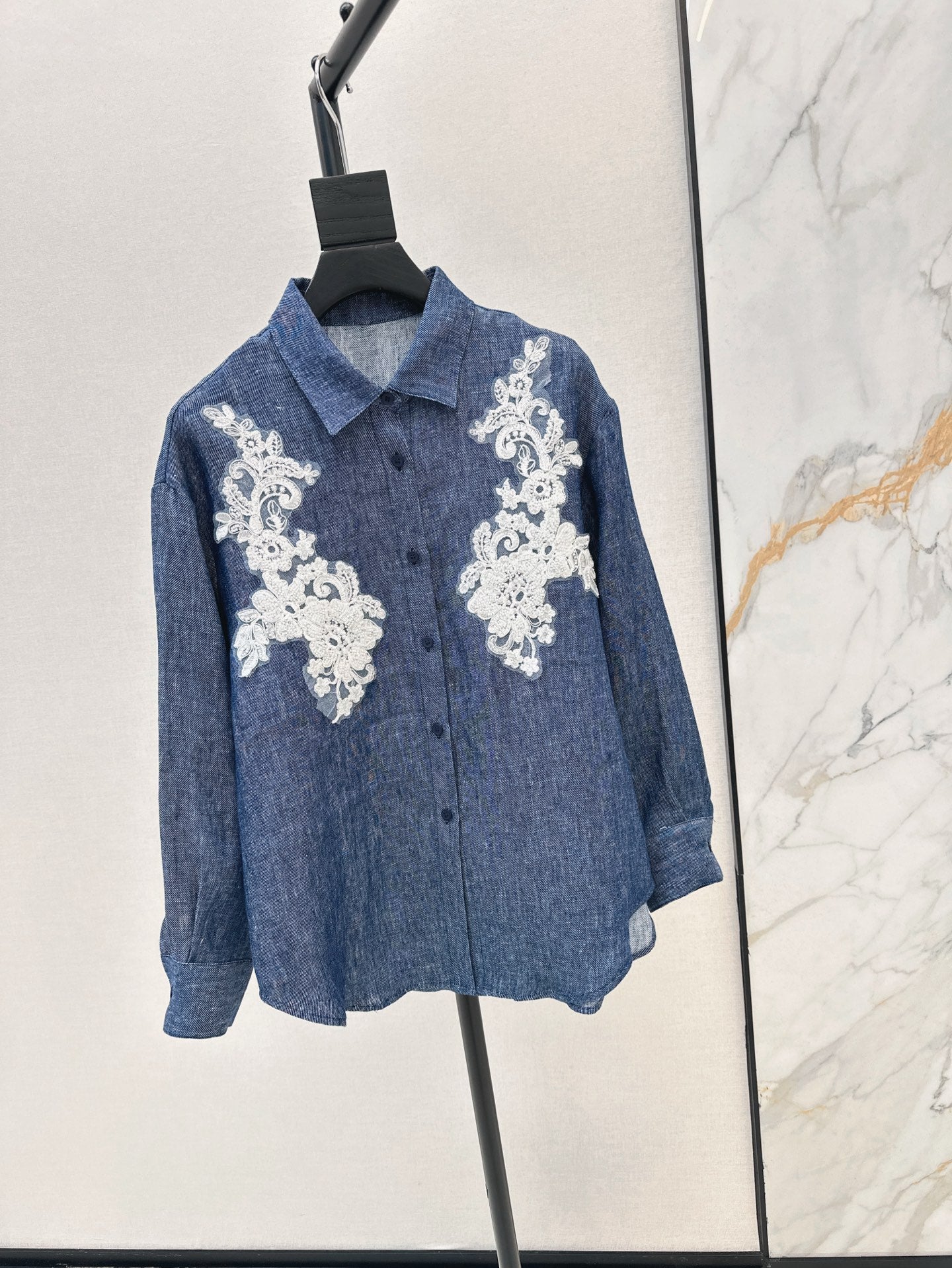 25ss linen embroidered shirt