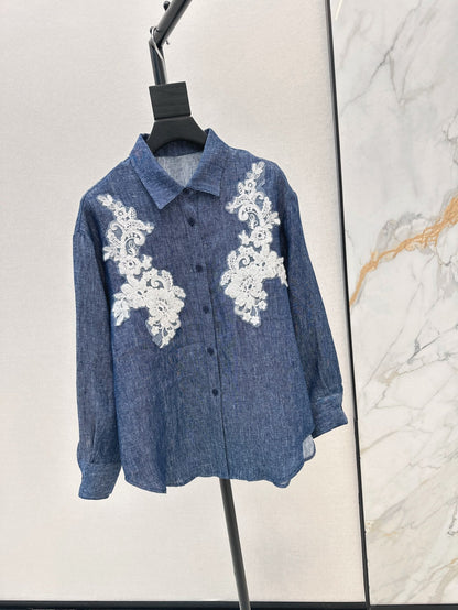 25ss linen embroidered shirt