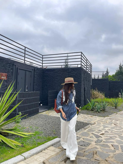 25ss linen embroidered shirt