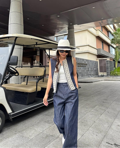 25ss linen woven set