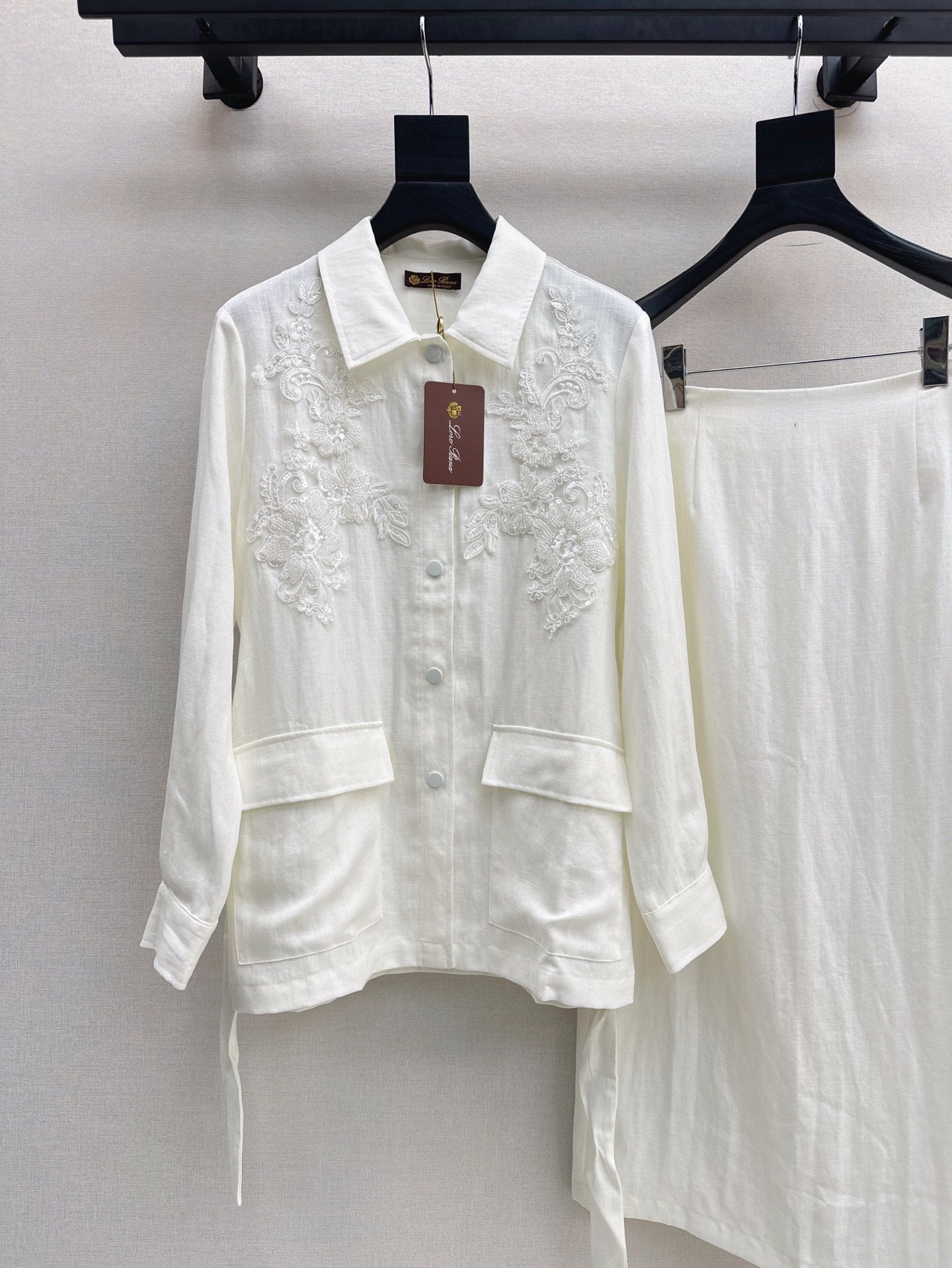 25ss linen embroidered set