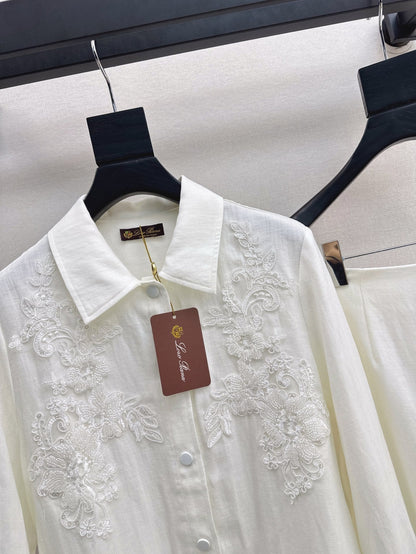 25ss linen embroidered set