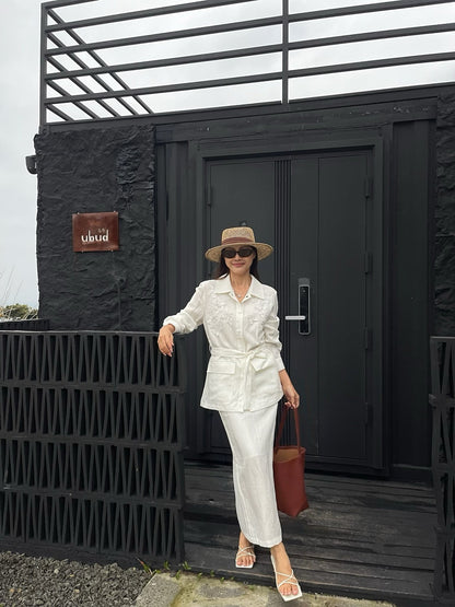 25ss linen embroidered set