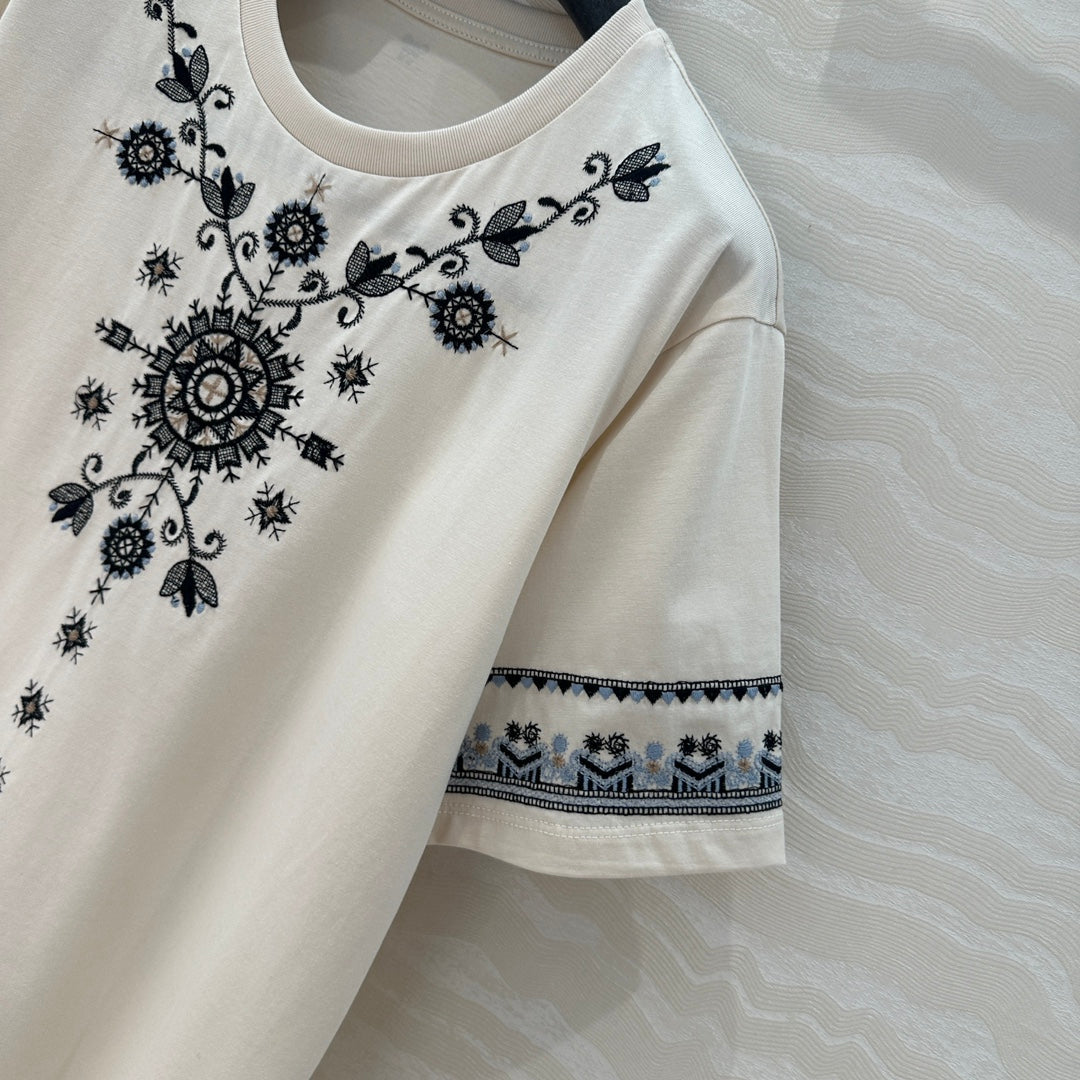 25ss embroidered t-shirt