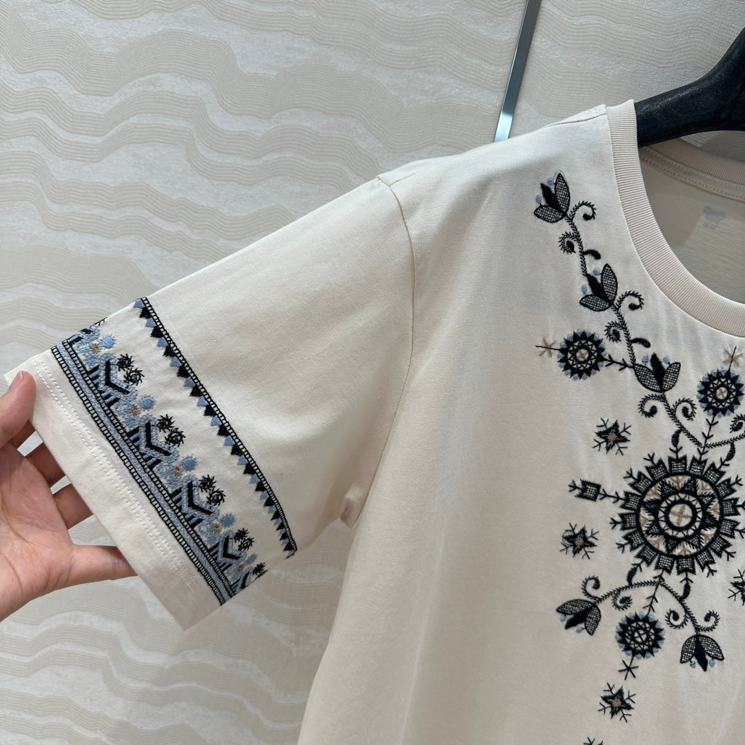 25ss embroidered t-shirt