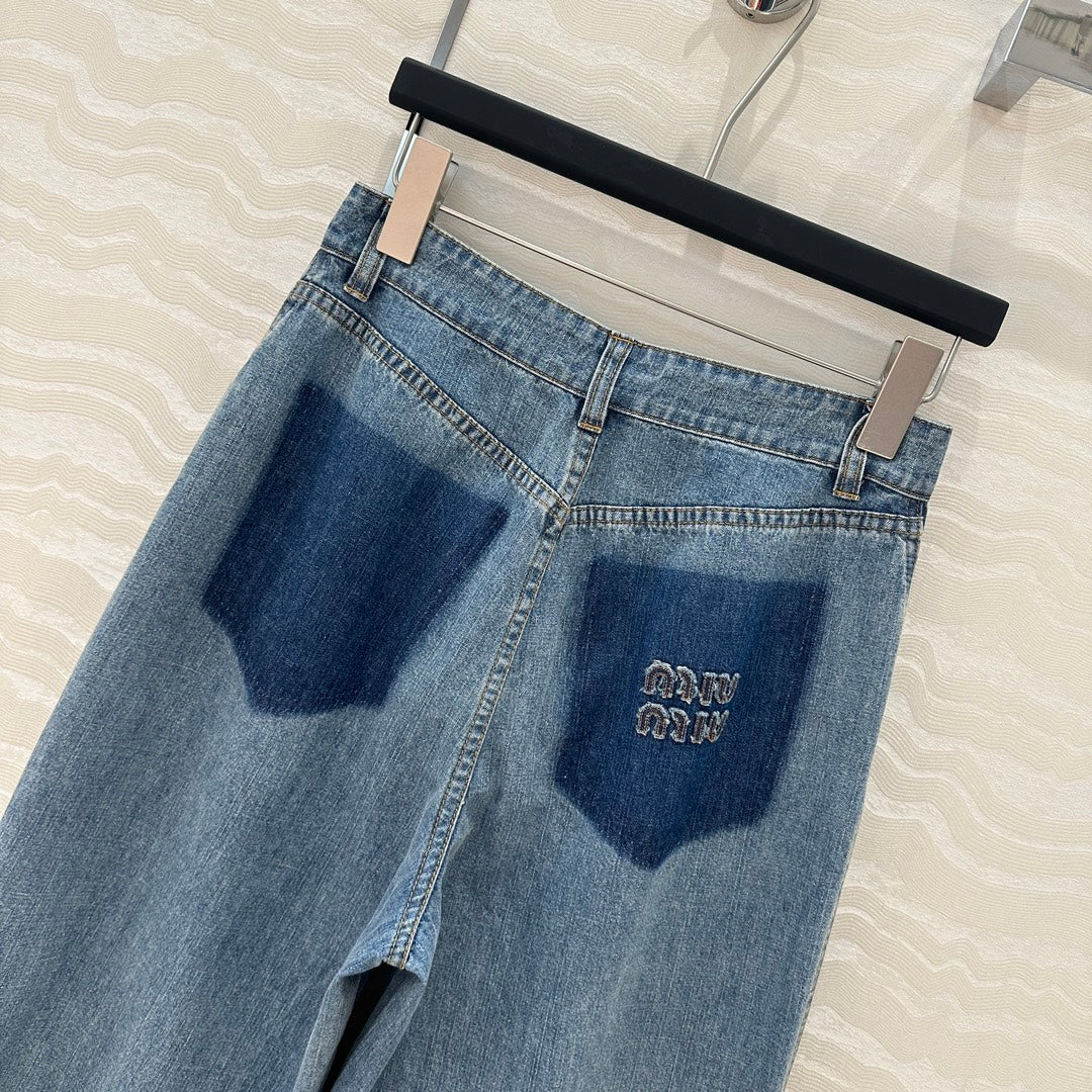 25SS embroidered jeans