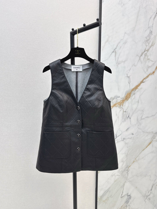 25ss genuine leather vest