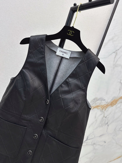 25ss genuine leather vest