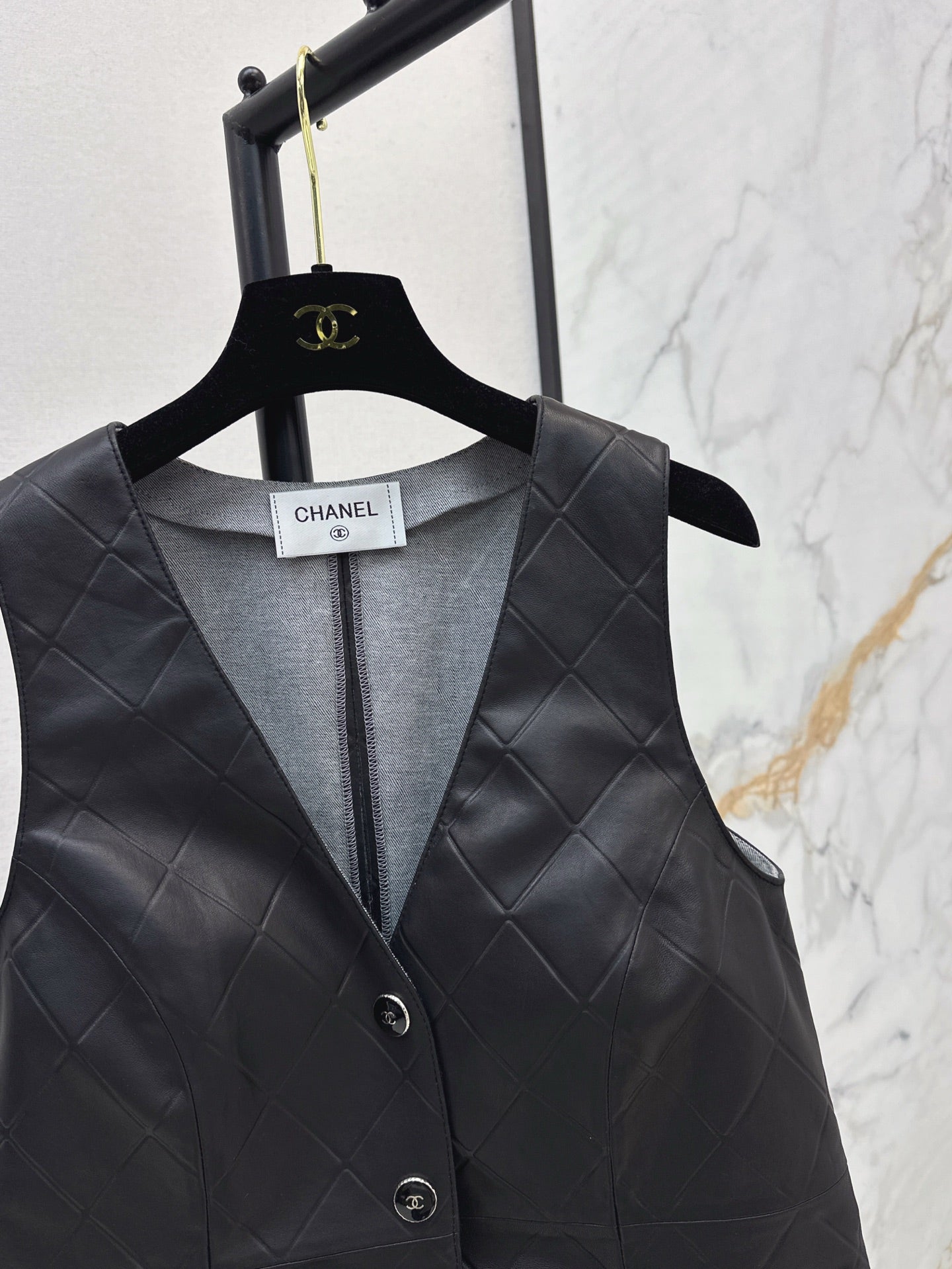 25ss genuine leather vest