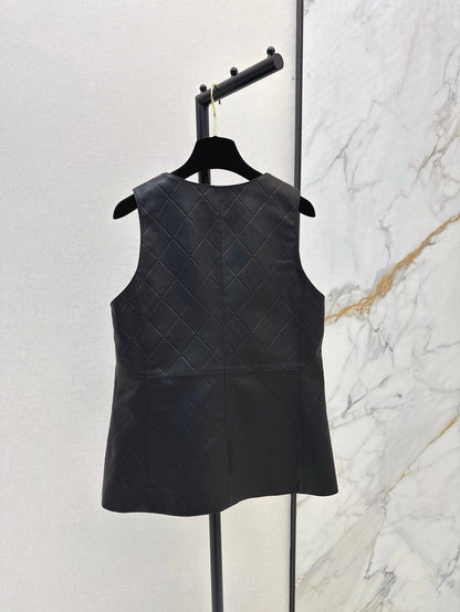 25ss genuine leather vest