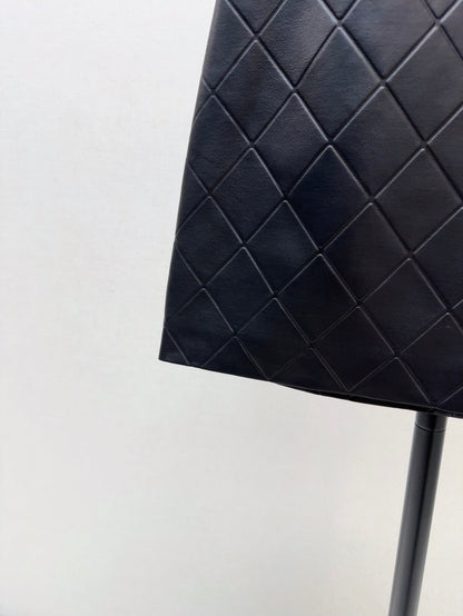 25ss genuine leather skirt