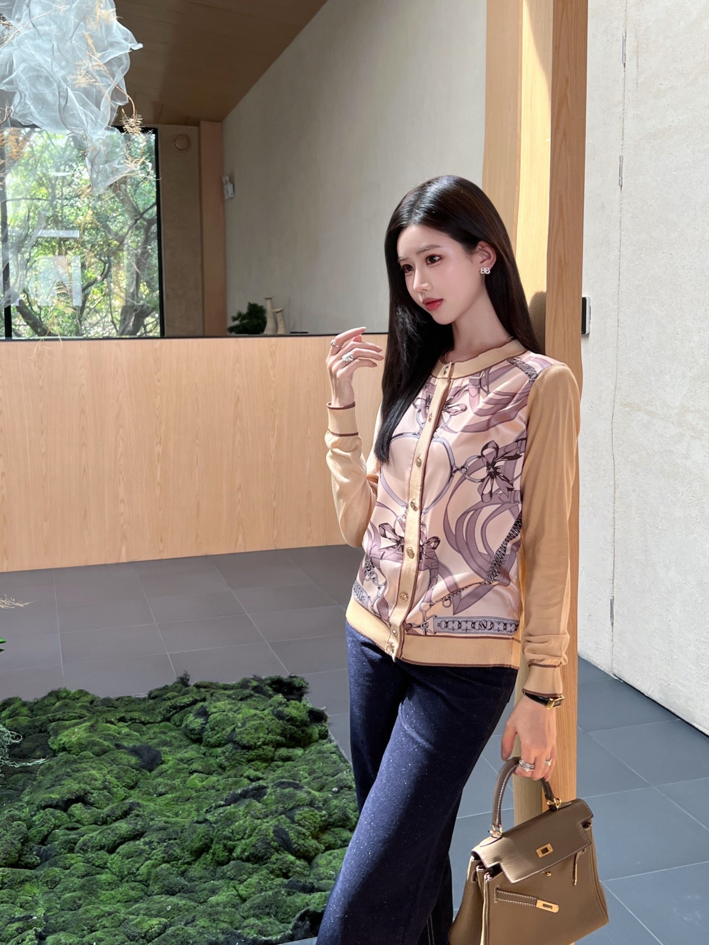 H 25ss knit cardigan