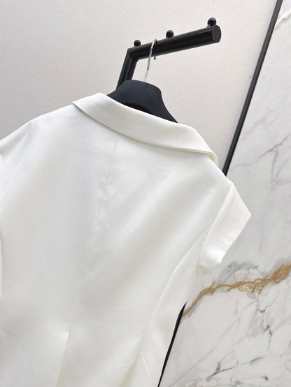 25ss slant collar vest