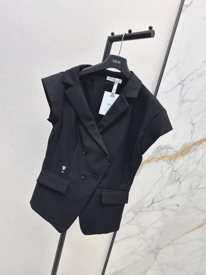 25ss slant collar vest