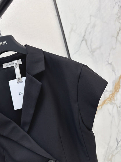 25ss slant collar vest