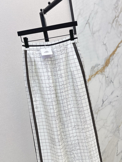 25ss Silk wide leg pants