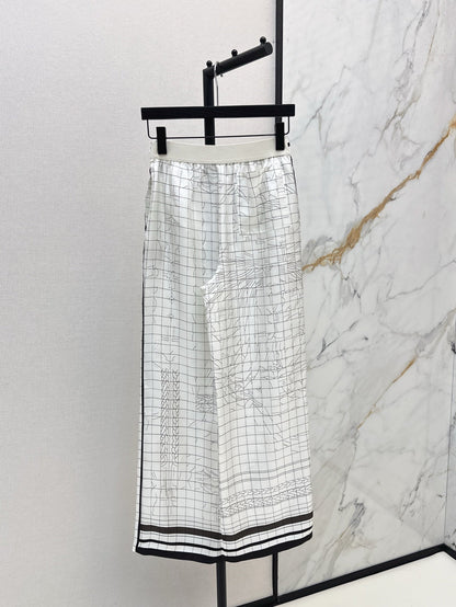 25ss Silk wide leg pants